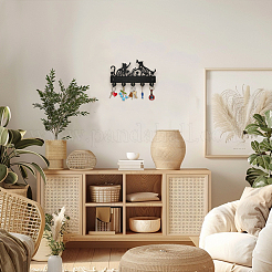Wood & Iron Wall Mounted Hangers&nbsp;HJEW-WH0055-071