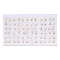Clear Cubic Zirconia Tree of Life Stud Earrings with Natural Pearl&nbsp;PEAR-N020-06I