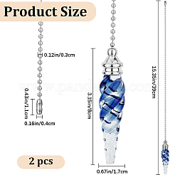 Glass Celling Fan Pull Chain Extender&nbsp;AJEW-WH0010-97P