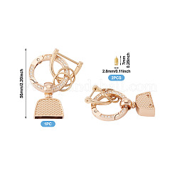 1Pc DIY Alloy Rhinestone Spring Gate Rings Keychains&nbsp;FIND-TA0008-54C-G