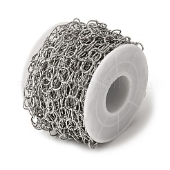 304 Stainless Steel Textured Ring Link Chains&nbsp;CHS-B015-17P