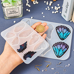 2Pcs 2 Style Wing Earring Pendant Silicone Molds&nbsp;DIY-TA0005-42