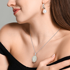 1Pc 925 Sterling Silver Pendant Cabochon Settings&nbsp;STER-BC0004-43P