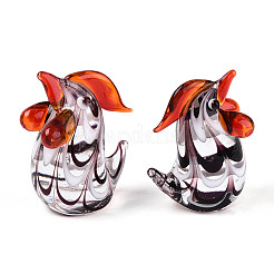 Handmade Lampwork Cock Display Decorations&nbsp;LAMP-T023-24B