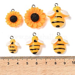 12Pcs 6 Styles Opaque Resin Pendants&nbsp;RE-CBADB2B-13