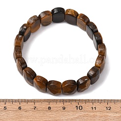Natural Tiger Eye Beaded Stretch Bracelets for Unisex&nbsp;G-K303-01C