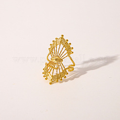 Hollow Out 304 Stainless Steel Adjustable Cuff Rings for Women&nbsp;ZX9886