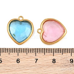Valentine's Day 304 Stainless Steel with Glass Charms&nbsp;STAS-Q119-01G-A