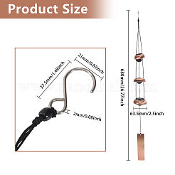 Iron Blessing Wind Chimes&nbsp;HJEW-WH0108-009R