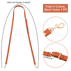 5Pcs 5 Colors Adjustable PU Leather Bag Shoulder Straps&nbsp;DIY-PH0013-79G