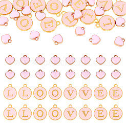 32Pcs 5 Styles Golden Plated Alloy Enamel Charms&nbsp;ENAM-TA0003-13A