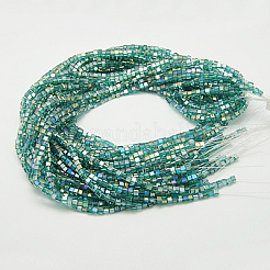 Electroplate Glass Beads Strands&nbsp;EGLA-D018-4x4mm-53