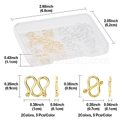 20Pcs 4 Styles Brass S-Hook Clasps&nbsp;KK-FS0001-59