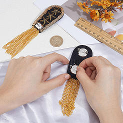 2Pcs Vintage Iron Tassel Epaulette&nbsp;AJEW-CY0002-72G