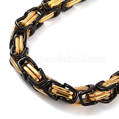 201 Stainless Steel Byzantine Chain Bracelets&nbsp;BJEW-B078-62G