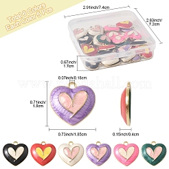 30Pcs 6 Colors Alloy Enamel Pendants&nbsp;FIND-FS0004-06