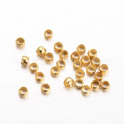 Rondelle Brass Crimp Beads&nbsp;X-KK-L134-27G