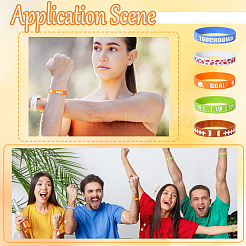 35Pcs 5 Colors Silicone Cord Bracelet Wristband&nbsp;BJEW-GF0001-31C