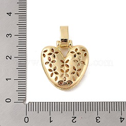 Brass Micro Pave Cubic Zirconia Pendants&nbsp;ZIRC-P121-01G-V