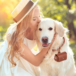 Imitation Leather Wedding Ring Storage Case with Alloy Clasps for Pet&nbsp;AJEW-WH0542-85