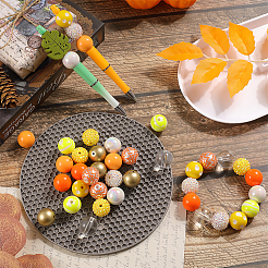 50Pcs 10 Style Thanksgiving Day Theme Acrylic Beads&nbsp;SACR-SC0001-21