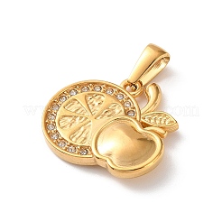 304 Stainless Steel Crystal Rhinestone Pendants&nbsp;RB-CBA2A5E-02G-02