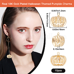 10Pcs Halloween Themed Brass Pendants&nbsp;KK-BBC0015-68B