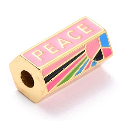 Brass Enamel Beads&nbsp;KK-M218-09-RS