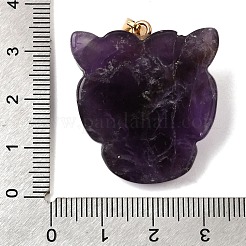 Natural Amethyst & Synthetic Turquoise Pendants&nbsp;G-Z090-02G-07