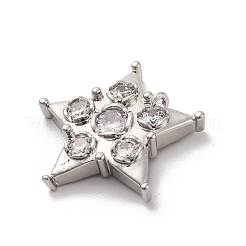 Brass Micro Pave Cubic Zirconia Pendants&nbsp;KK-U033-06P-01