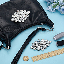 2Pcs Flower Glass Rhinestone Costume Accessories&nbsp;FIND-FG0004-81B