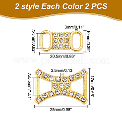 4 Pair 2 Styles Iron Shoelace Buckle Clips&nbsp;IFIN-AR0001-37