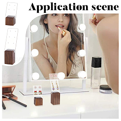 2Pcs 2 Styles Clear Acrylic Slant Back Earring Organizer Display Stands with Wood Bases&nbsp;EDIS-WH0022-40