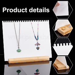 Acrylic Necklace Display Planks&nbsp;NDIS-WH0009-14B