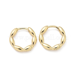 Oval Brass Hoop Earrings&nbsp;EJEW-Z102-34G
