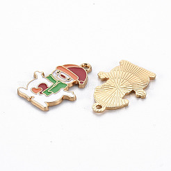 Rack Plating Alloy Enamel Pendants&nbsp;ENAM-S126-042-NR