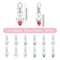 Acrylic & Alloy Pendant Decoration&nbsp;HJEW-DC00005