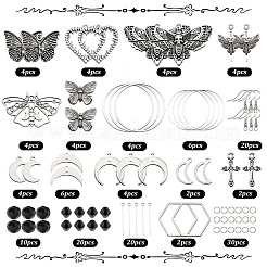 DIY Alloy & Stainless Steel Goth Butterfly Moth Dangle Earring Making Kits&nbsp;DIY-SC0026-36