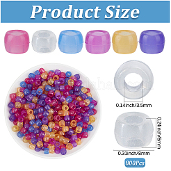 800Pcs Transparent Plastic Beads&nbsp;KY-PA0001-19B