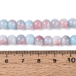 Ombre Effect Opaque Crackle Glass Beads Strands&nbsp;GLAA-Q106-01A-A03
