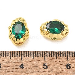 Brass Pave Cubic Zirconia Beads&nbsp;CU-CBA42CA-06G-01