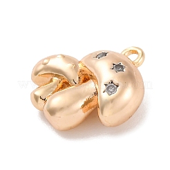 Brass Micro Pave Cubic Zirconia Pendants&nbsp;KK-D288-07G