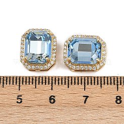 Brass Micro Pave Cubic Zirconia Multi-Strand Links&nbsp;KK-B150-28G-03