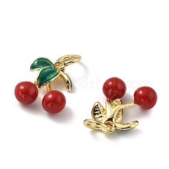 Brass Enamel Charms&nbsp;KK-V014-02G