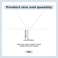 1Pc Zinc Alloy Rectangle Pendant Necklaces&nbsp;NJEW-LP0009-39