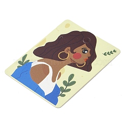 Rectangle Girl Print Paper Earring Necklace Display Card&nbsp;CDIS-M007-02F