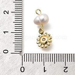 Brass Micro Pave Cubic Zirconia Pendants&nbsp;KK-Z093-24G