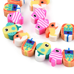 Handmade Polymer Clay Beads Strands&nbsp;CLAY-N008-081
