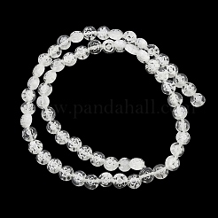 Handmade Millefiori Glass Flat Round Bead Strands&nbsp;LK-P010-05