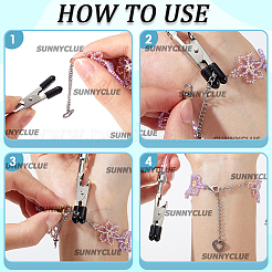 2Pcs Iron and PVC and Acrylic Alligator Memo Clips&nbsp;FIND-SC0011-26B